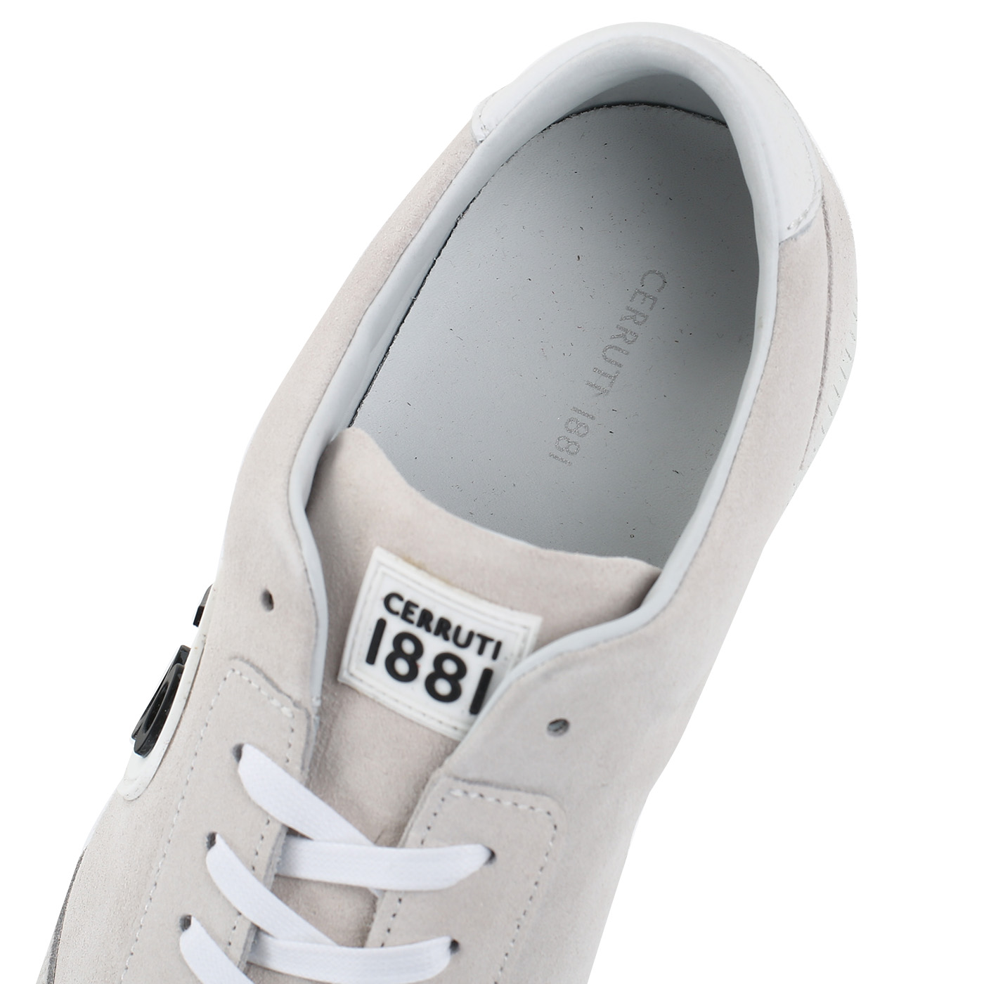 Белые замшевые кроссовки Cerruti 1881 