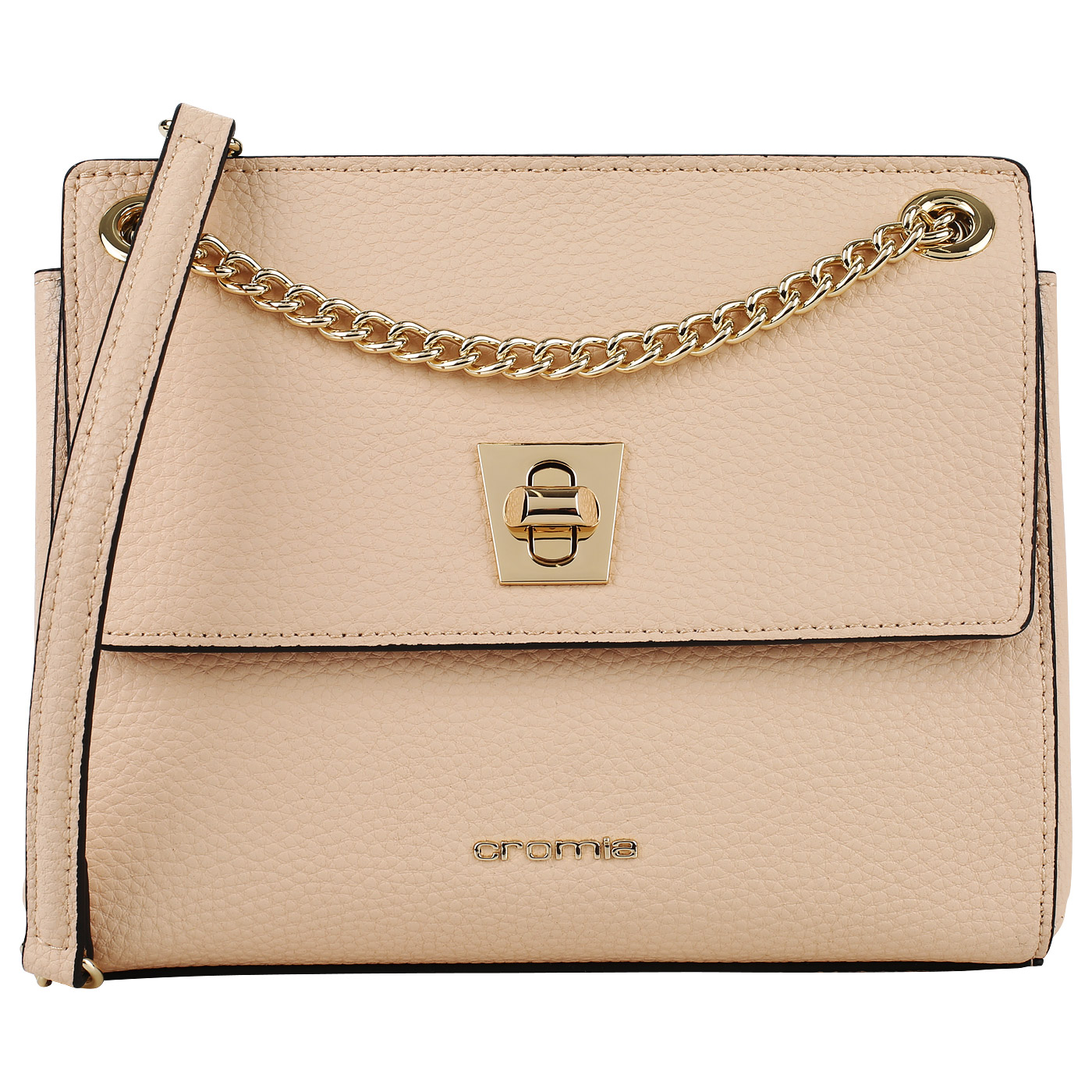 Cromia Кремовая сумка с плечевой цепочкой