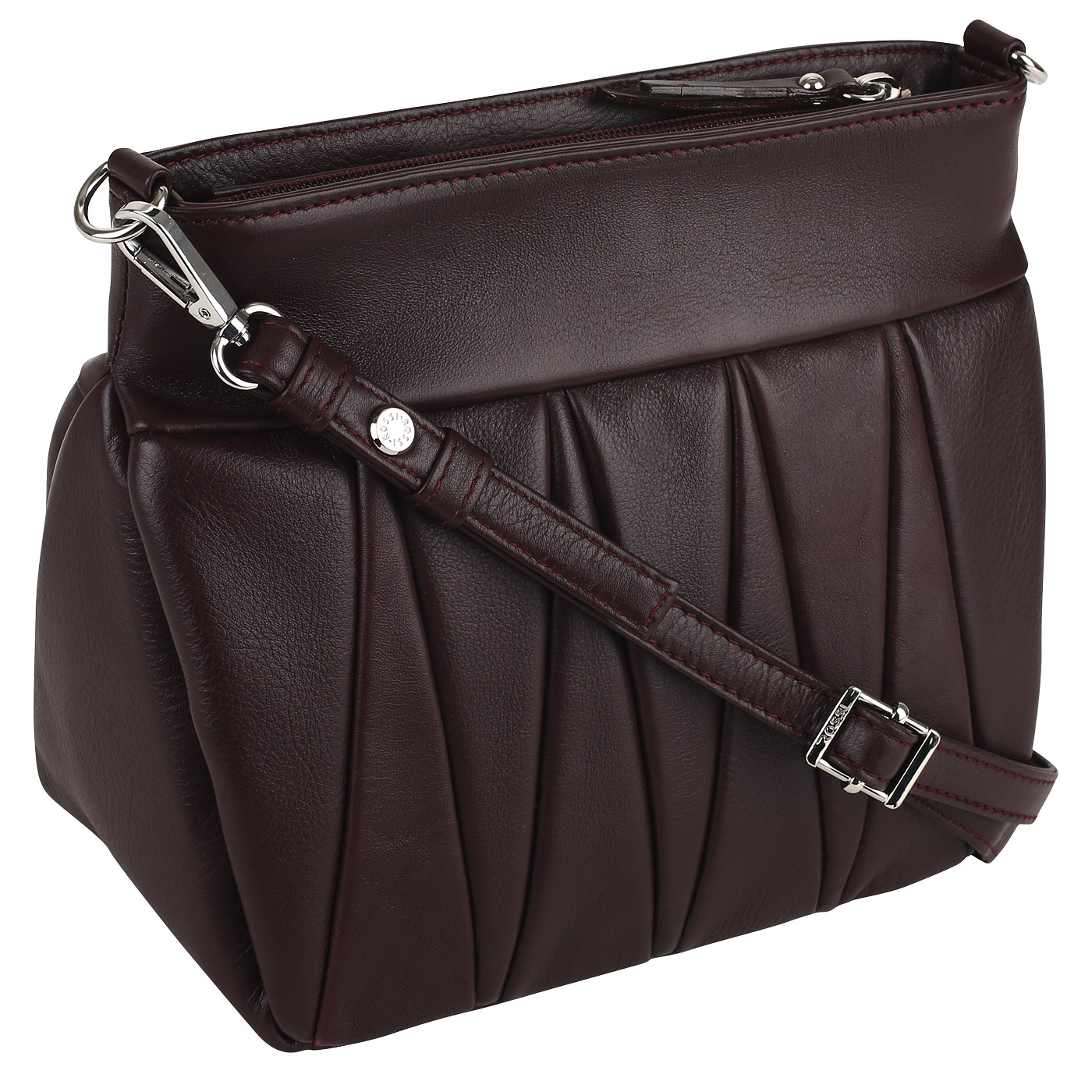 Кожаная сумка через плечо Bruno Rossi Matlasse