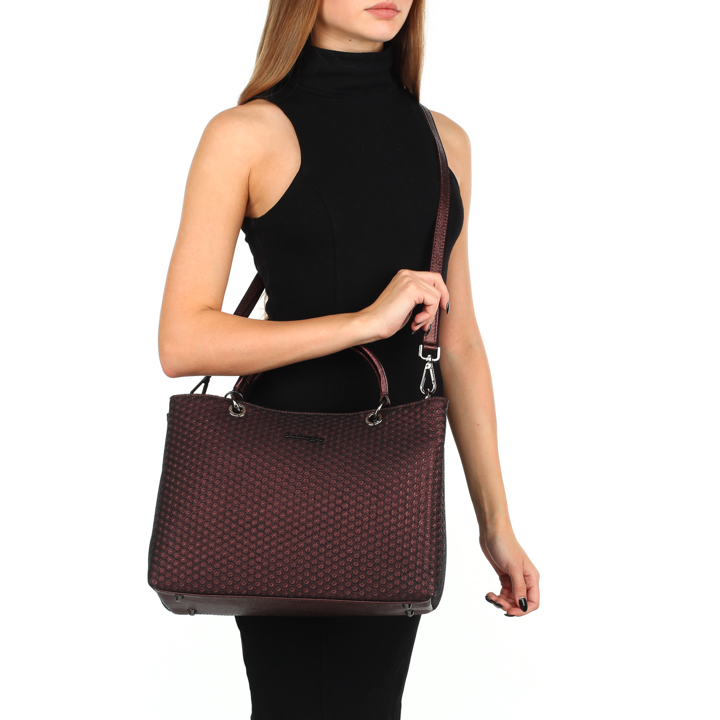 Кожаная сумка на молнии Sara Burglar Cherie Cometa