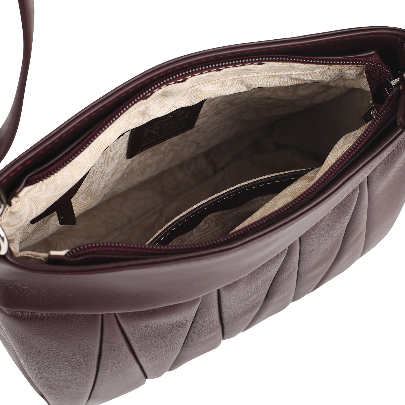 Кожаная сумка через плечо Bruno Rossi Matlasse