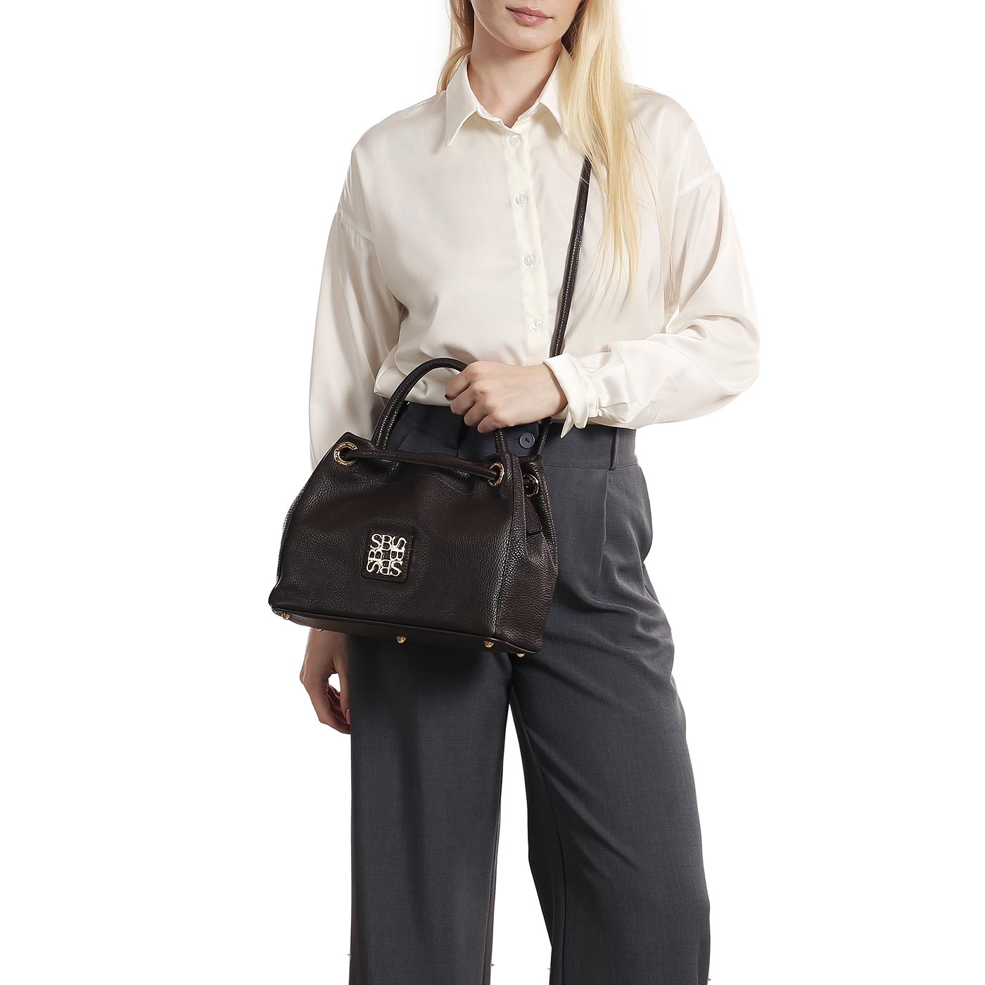 Кожаная сумка Sara Burglar Meghan Dollaro