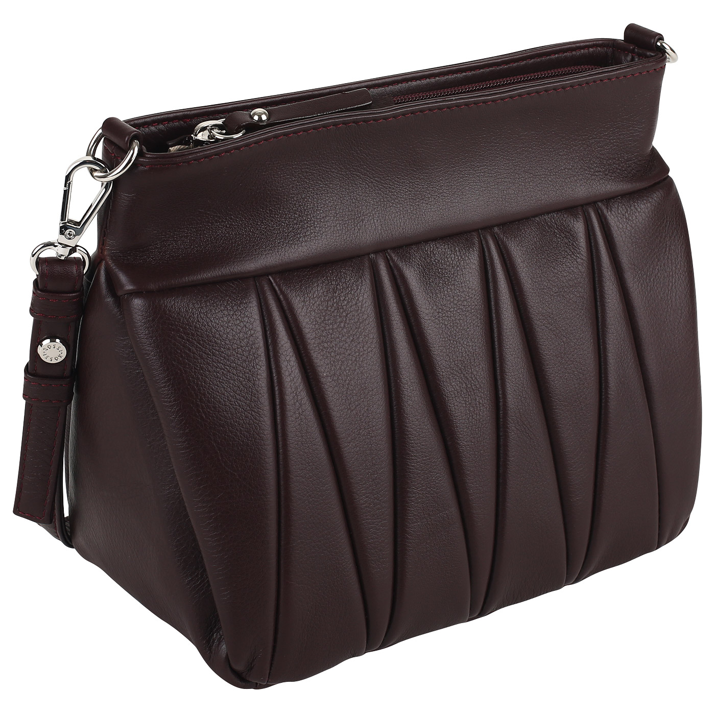 Кожаная сумка через плечо Bruno Rossi Matlasse