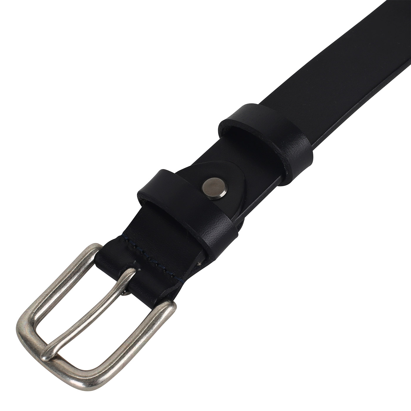 Ремень из тёмно-синей кожи Russian Look 